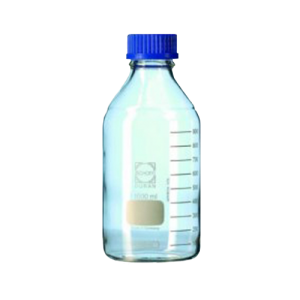 Laboratory bottles with retrace code, with screw cap